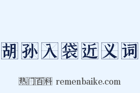 胡孙入袋近义词是什么意思的图片